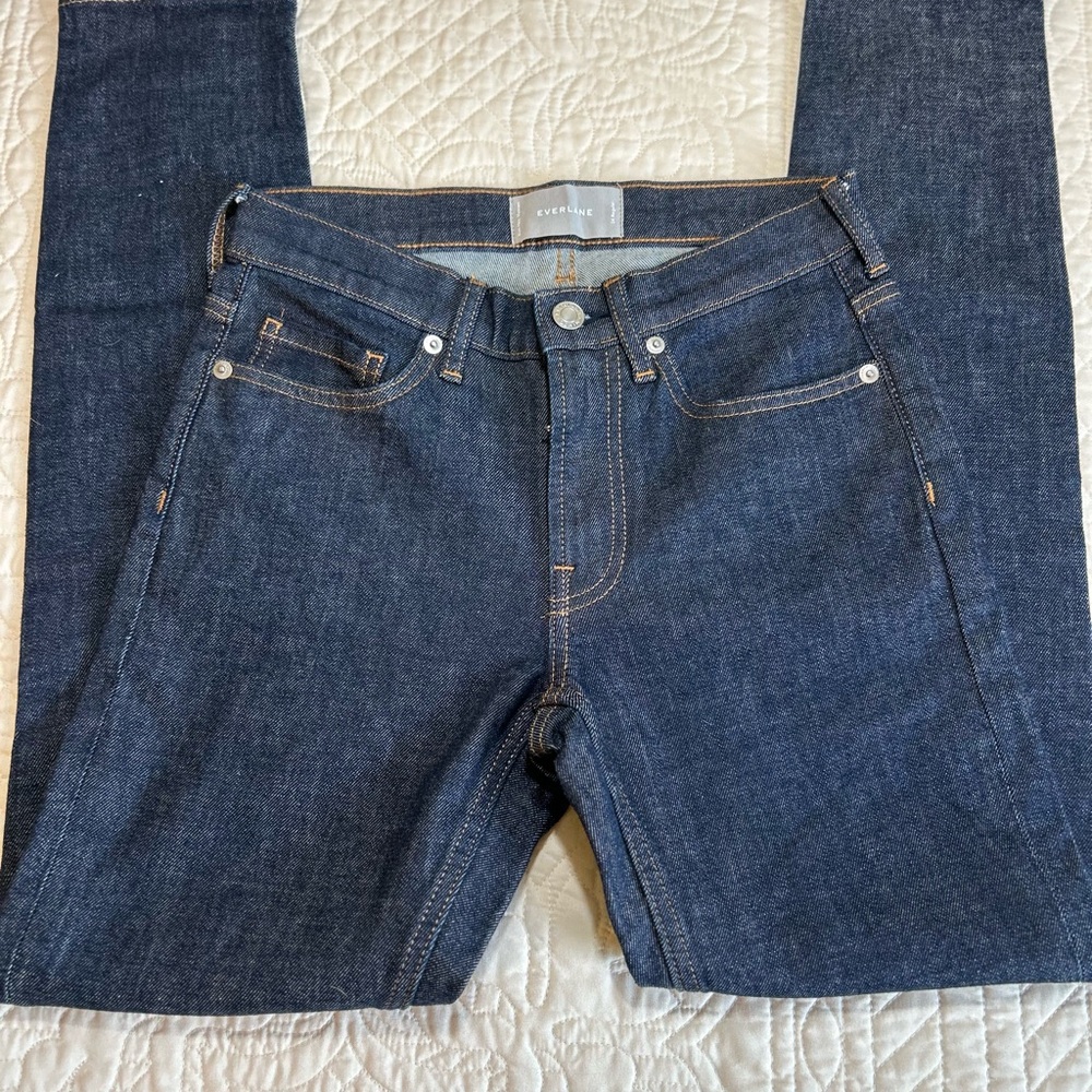 Everlane Mid Rise Skinny Jean in Dark Indigo Women’s Sz 24/2 NWOT
